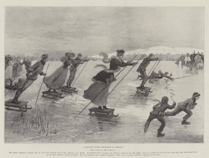 Oblíbená zimní zábava v Německu od Henry Charles Seppings Wright