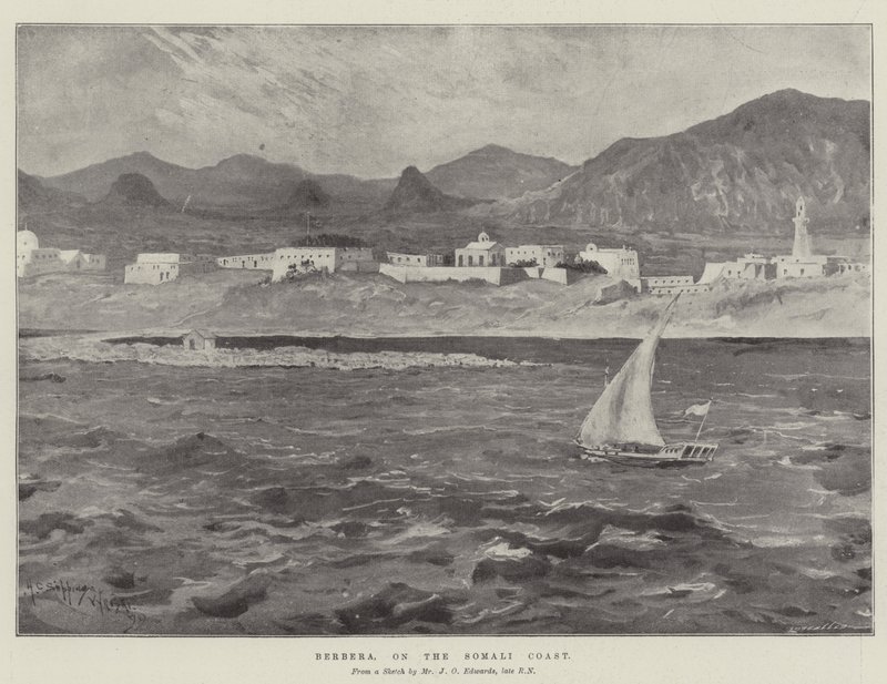 Berbera na somálském pobřeží od Henry Charles Seppings Wright