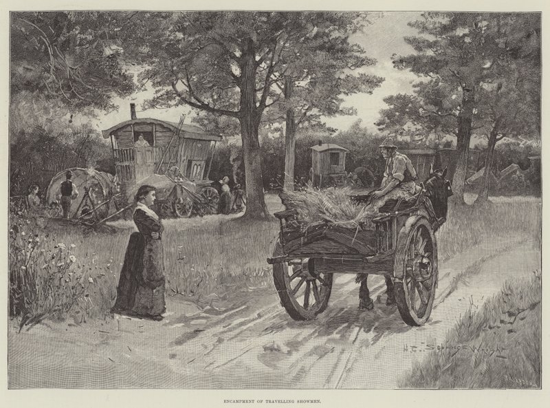 Tábořiště cestujících showmenů od Henry Charles Seppings Wright