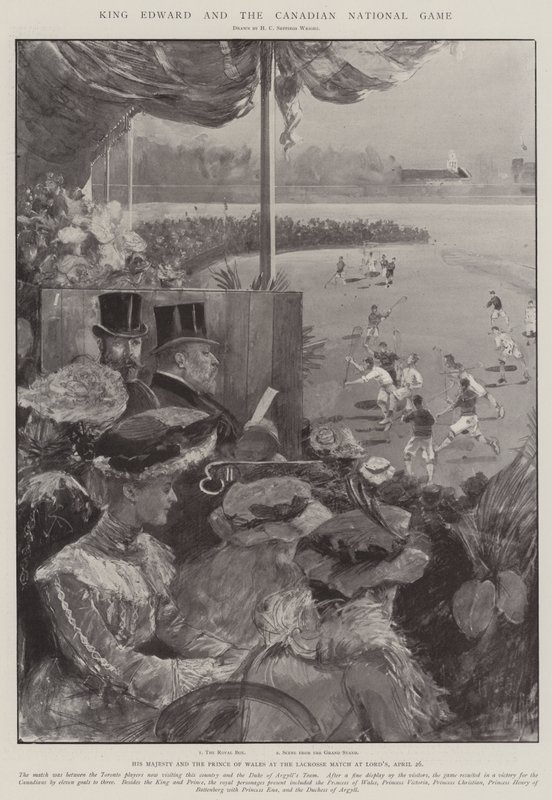 Král Edward a Kanadská národní hra od Henry Charles Seppings Wright