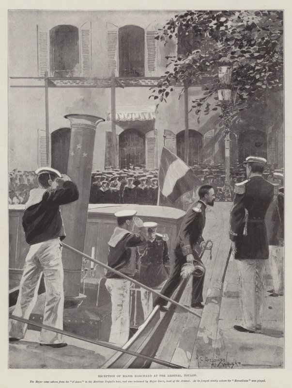Přijetí majora Marchanda v Arsenalu, Toulon od Henry Charles Seppings Wright