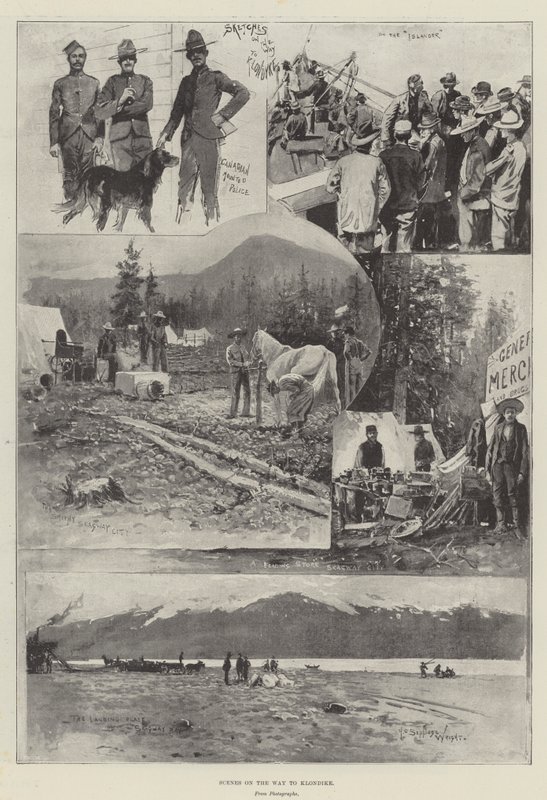 Scény na cestě na Klondike od Henry Charles Seppings Wright
