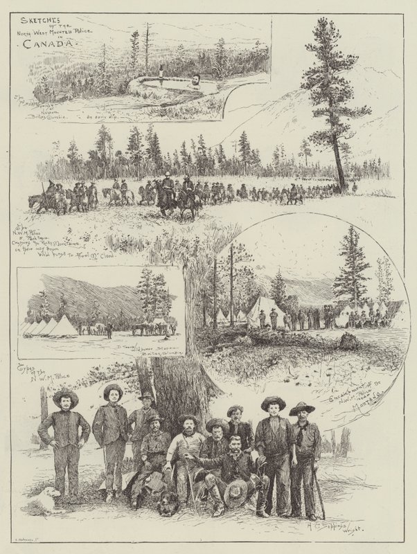 Náčrtky Severozápadní jízdní policie v Kanadě od Henry Charles Seppings Wright