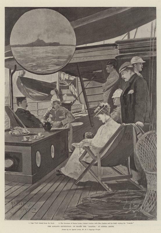 Ashanti expedice, na palubě Loanda v Sierra Leone od Henry Charles Seppings Wright
