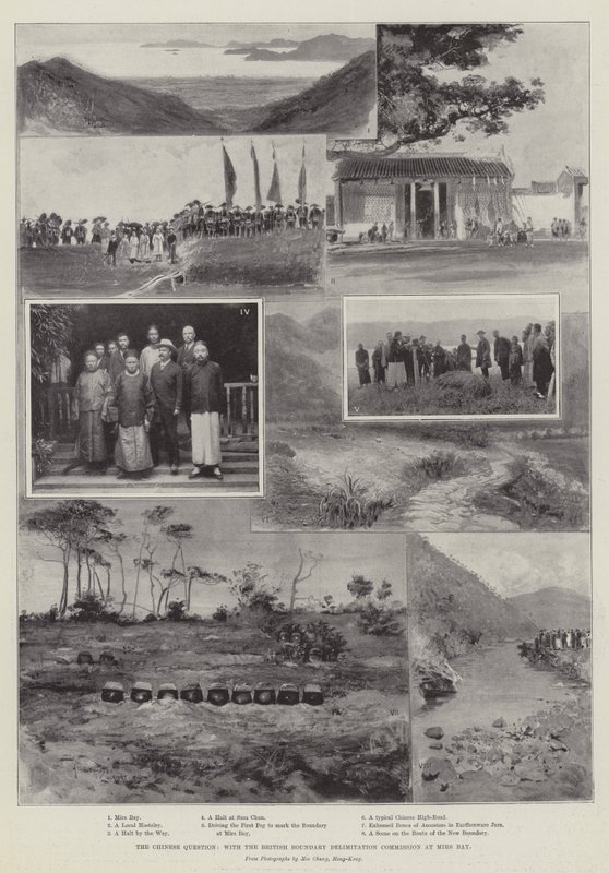 Čínská otázka s Britskou komisí pro vymezení hranic v Mirs Bay od Henry Charles Seppings Wright