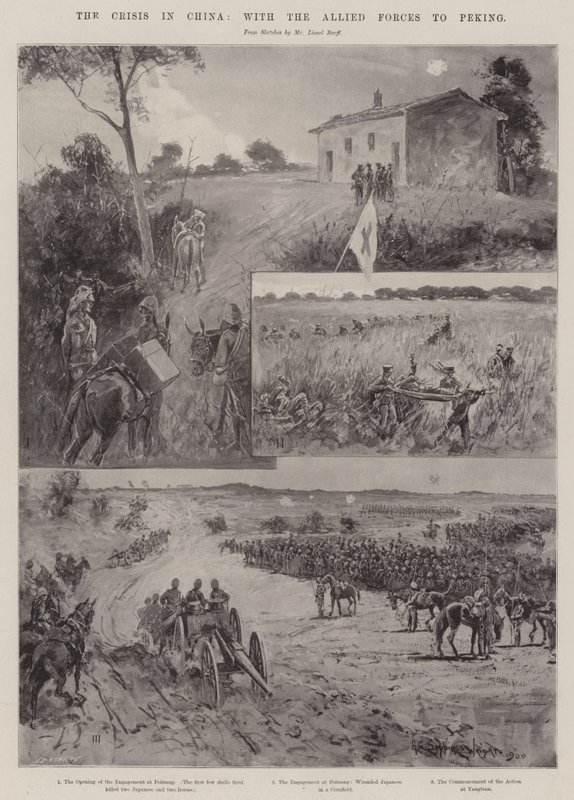 Krize v Číně, se spojeneckými silami do Pekingu od Henry Charles Seppings Wright