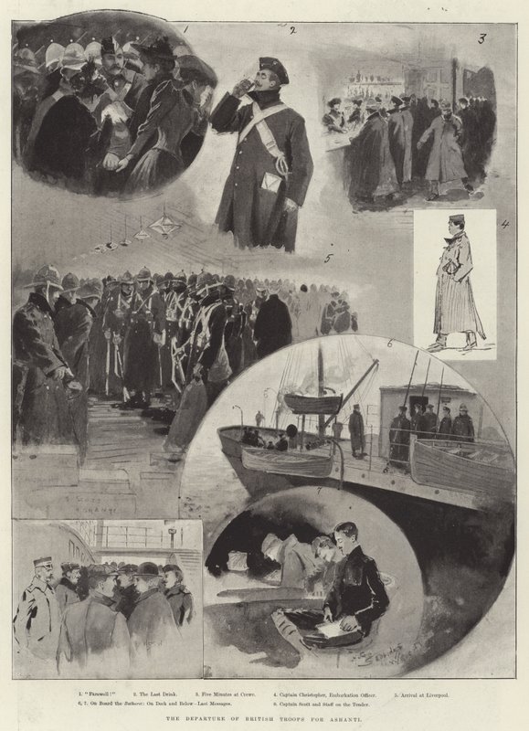 Odjezd britských vojsk do Ashanti od Henry Charles Seppings Wright