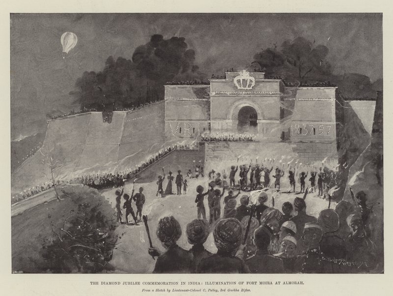 Oslavy diamantového jubilea v Indii, Osvětlení pevnosti Moira v Almorahu od Henry Charles Seppings Wright