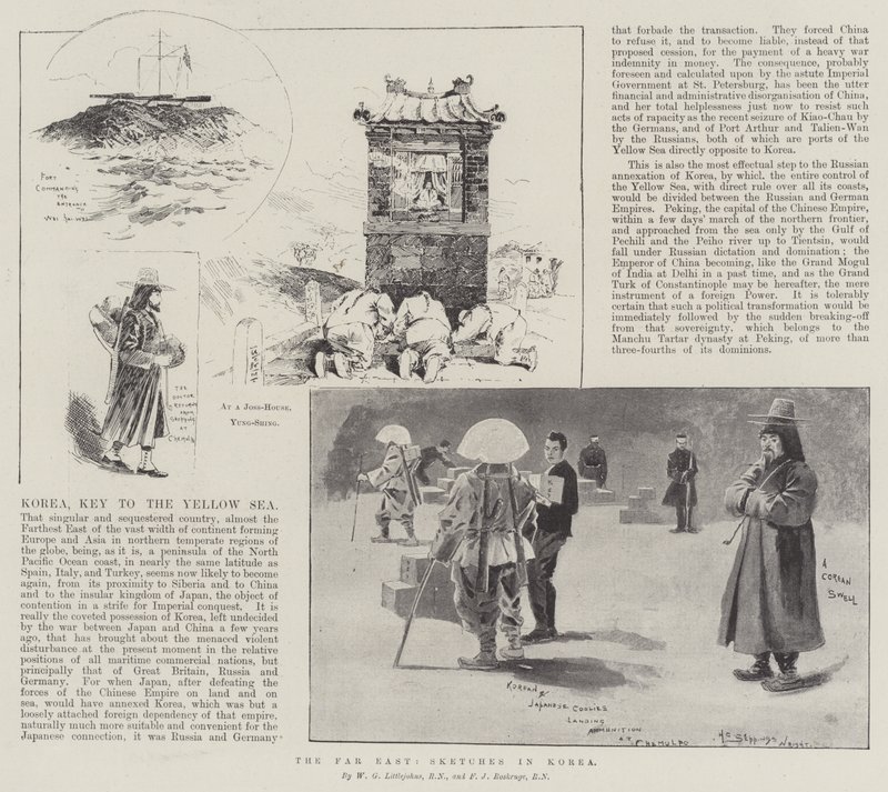 Dálný východ, Skici v Koreji od Henry Charles Seppings Wright