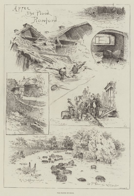 Povodně v Essexu od Henry Charles Seppings Wright