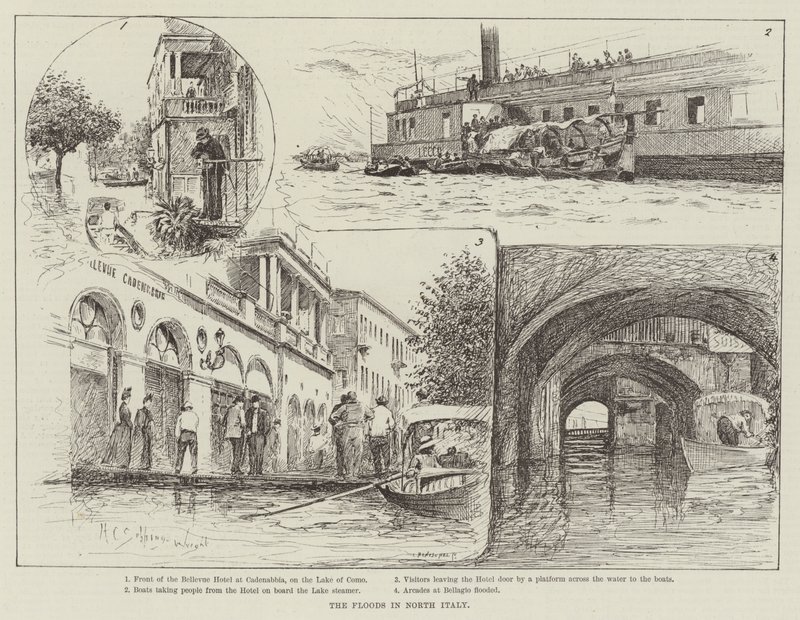 Povodně v severní Itálii od Henry Charles Seppings Wright