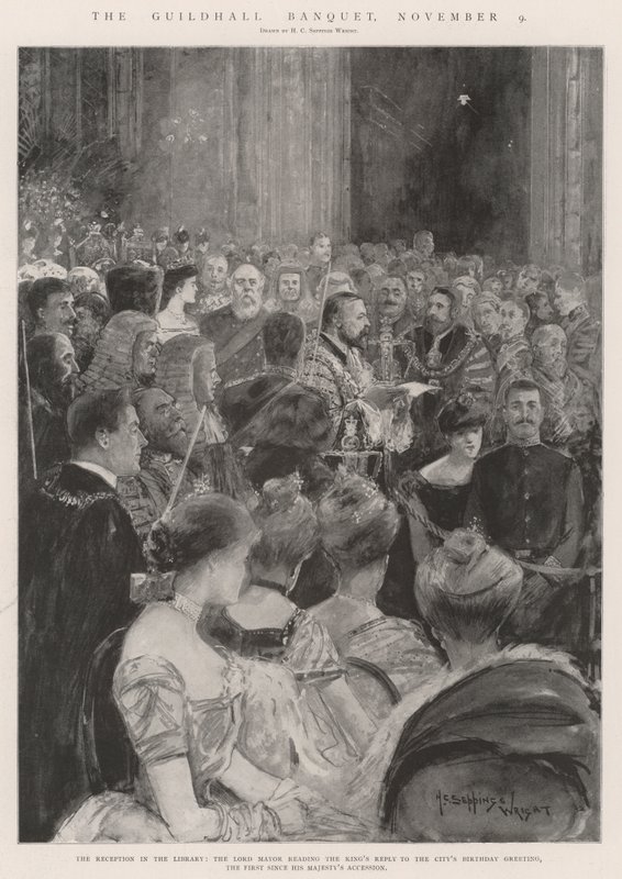 The Guildhall Banquet, 9. listopadu od Henry Charles Seppings Wright