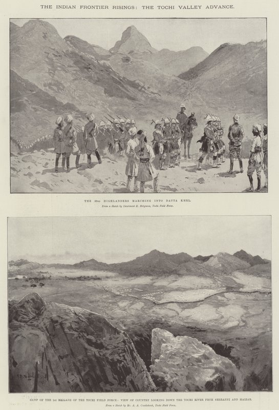 The Indian Frontier Risings, Tochi Valley Advance od Henry Charles Seppings Wright