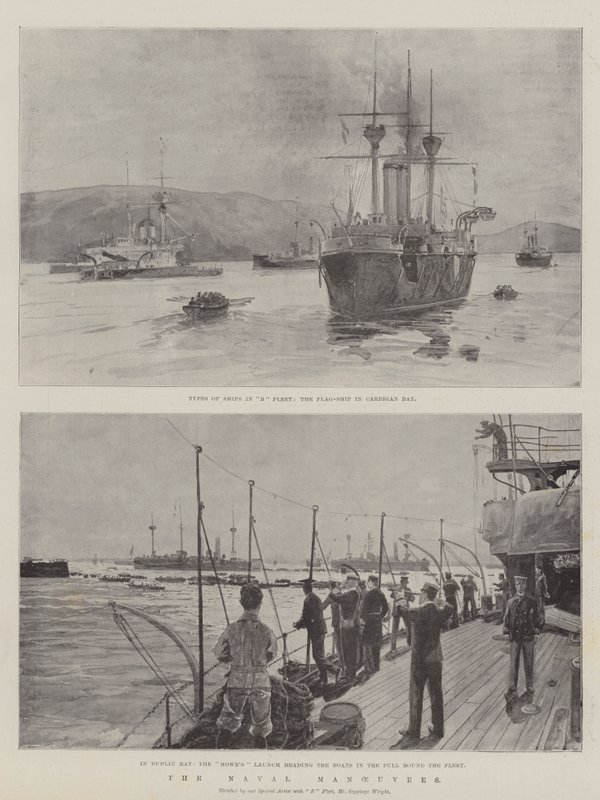 Námořní manévry od Henry Charles Seppings Wright