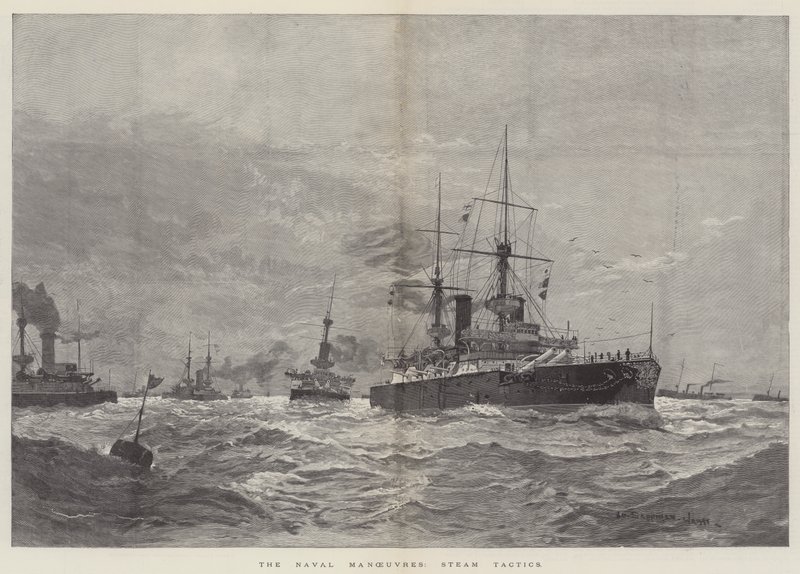 Námořní manévry, taktika páry od Henry Charles Seppings Wright