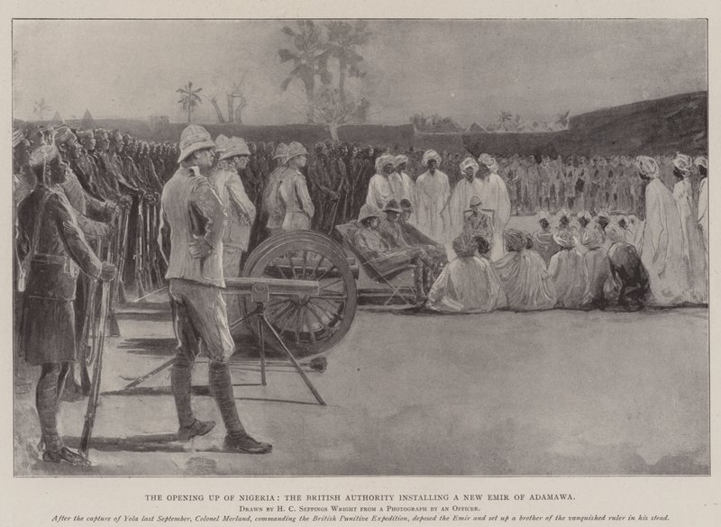 Otevření Nigérie, britský úřad instaluje nového Amira z Adamawy od Henry Charles Seppings Wright