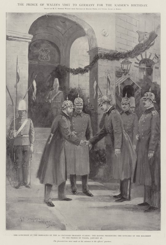 Návštěva prince z Walesu v Německu k narozeninám císaře od Henry Charles Seppings Wright