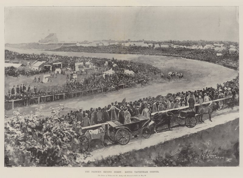 Princovo druhé derby, kolem Tattenham Corner od Henry Charles Seppings Wright