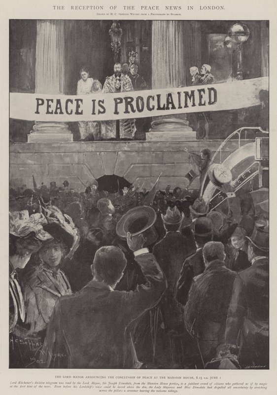 Reception of the Peace News v Londýně od Henry Charles Seppings Wright