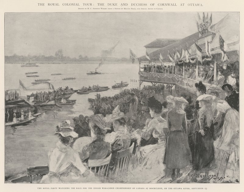 Královská koloniální cesta, vévoda a vévodkyně z Cornwallu v Ottawě od Henry Charles Seppings Wright