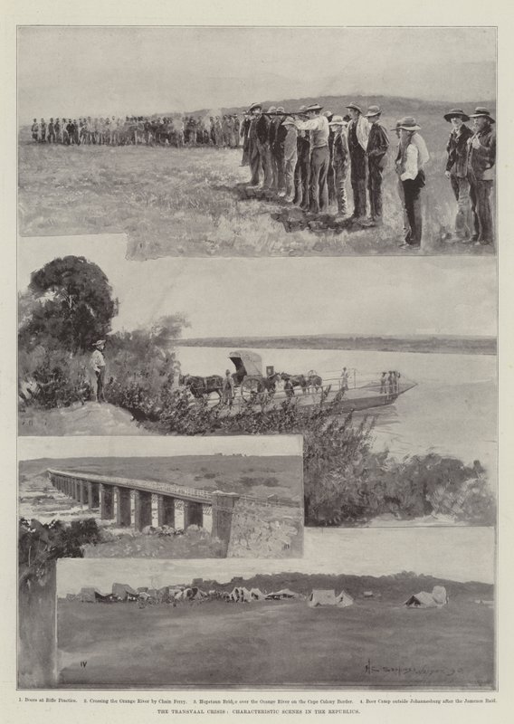 Transvaalská krize, charakteristické scény v republikách od Henry Charles Seppings Wright