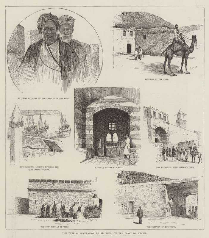Turecká okupace El Wedj, na pobřeží Arábie od Henry Charles Seppings Wright