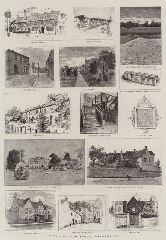 Pohledy ve Woodstocku, Oxfordshire od Henry Edward Tidmarsh
