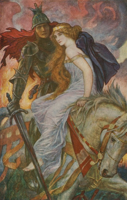Lancelot odvádí Gueneveru od Henry Justice Ford