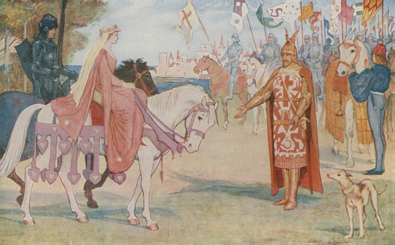 Lancelot přivádí Guenevere k Arthurovi od Henry Justice Ford