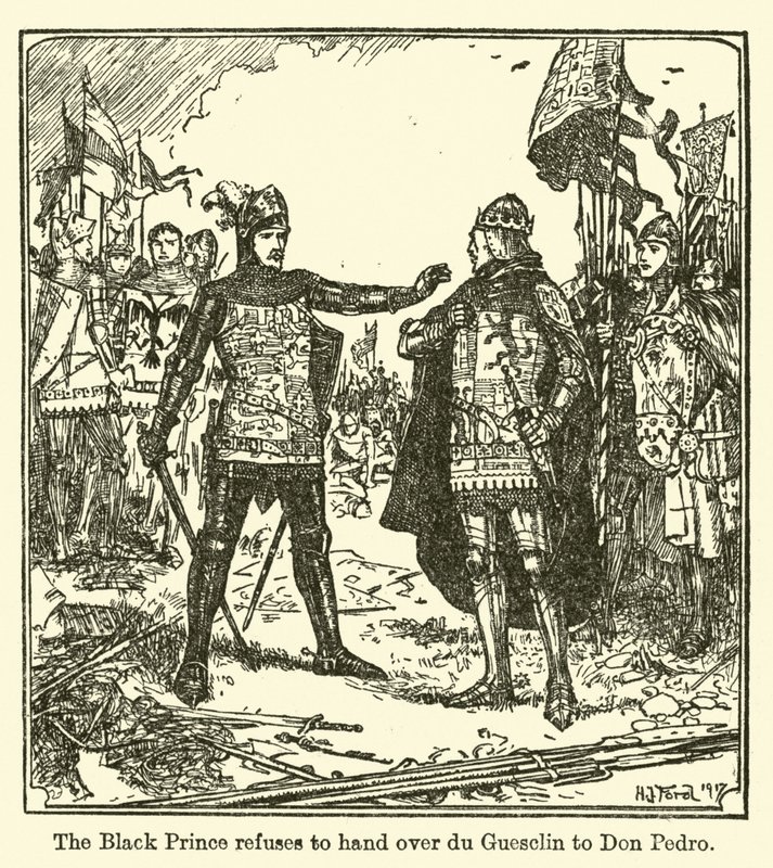Černý princ odmítá předat du Guesclin Donu Pedrovi od Henry Justice Ford