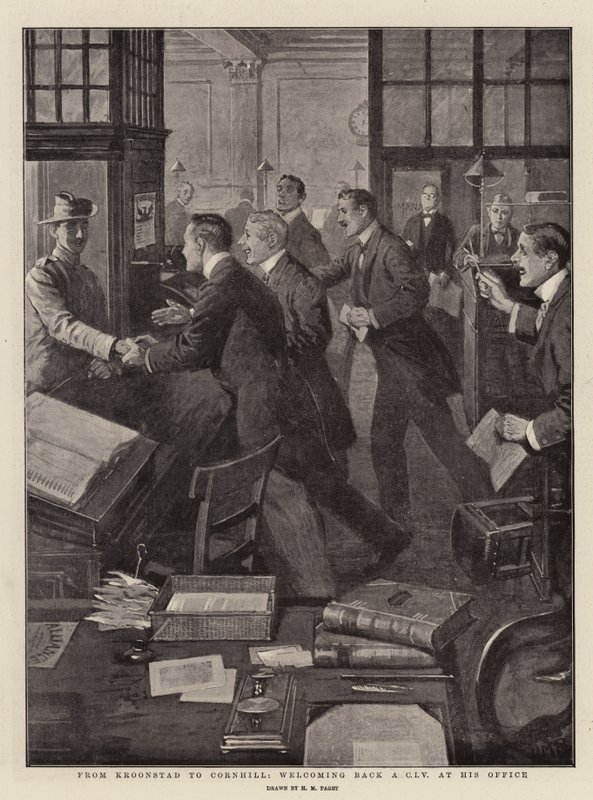 Z Kroonstadu do Cornhillu, přivítání CIV ve své kanceláři od Henry Marriott Paget