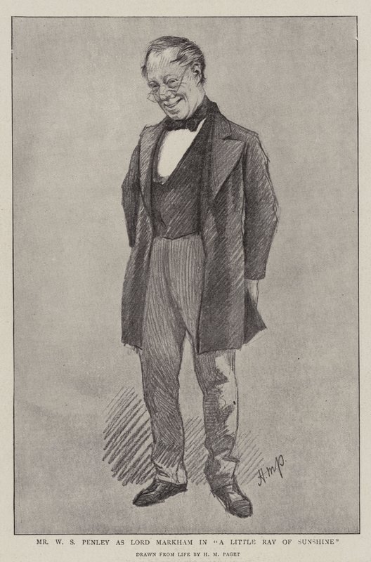 Pan W. S. Penley jako lord Markham ve filmu A Little Ray of Sunshine od Henry Marriott Paget