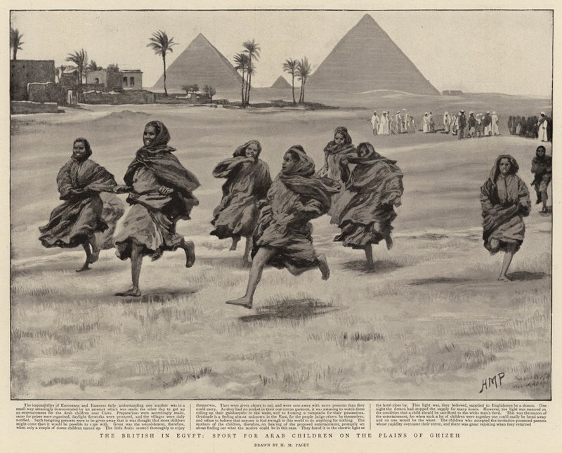 Britové v Egyptě, Sport pro arabské děti na pláních Ghizen od Henry Marriott Paget