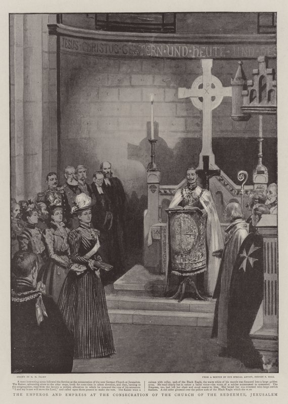 Císař a císařovna při zasvěcení kostela Vykupitele v Jeruzalémě od Henry Marriott Paget