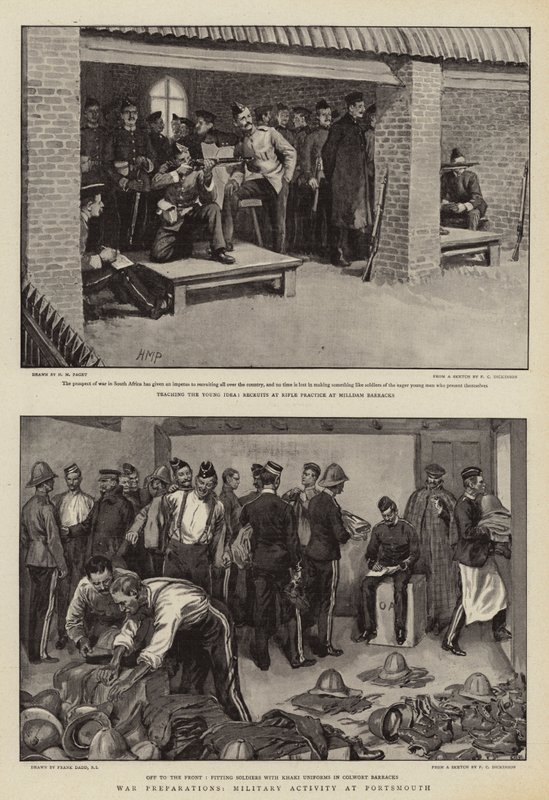Válečné přípravy, vojenská činnost v Portsmouthu od Henry Marriott Paget