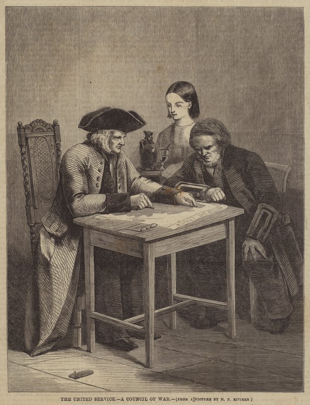 Spojené služby, válečná rada od Henry Parsons Riviere