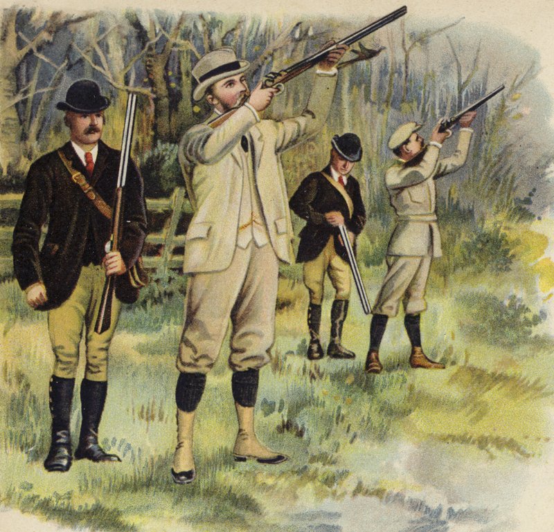 Král George V jako princ z Walesu, střelba na Sandringham (chromolitho) od Henry Payne