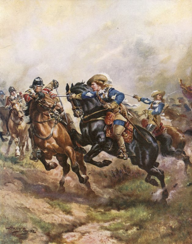Jízda prince Ruperta v Edgehill, 1642 od Henry Payne