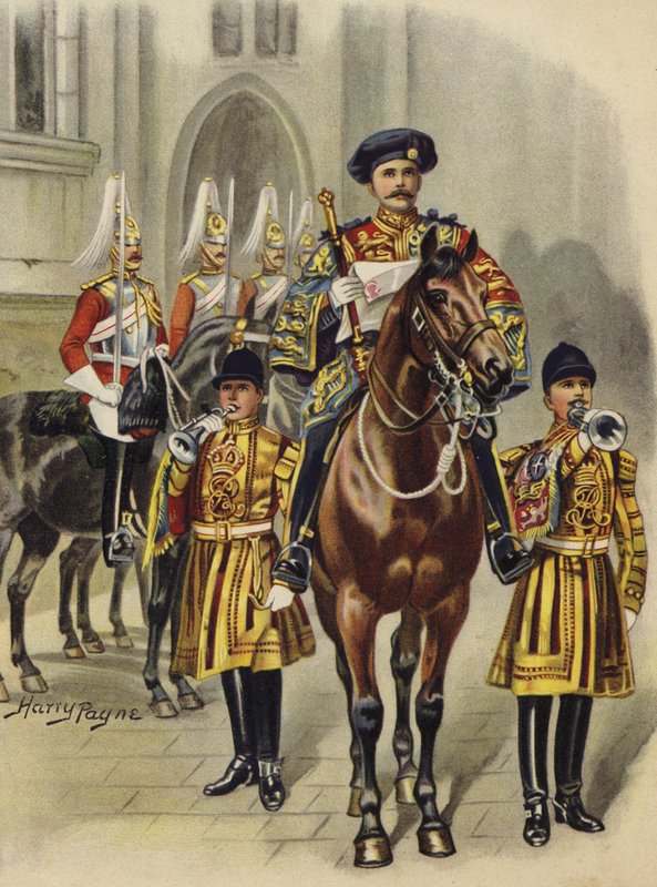 Prohlášení Jiřího V. králem Anglie, 1910 (chromolitho) od Henry Payne