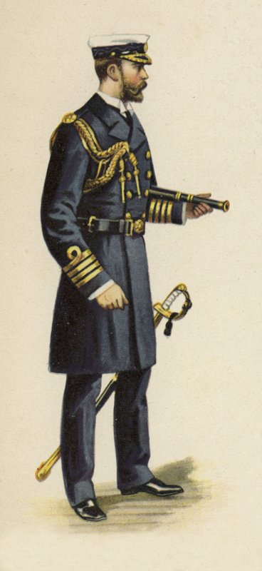 Vévoda z Cornwallu a Yorku během své námořní služby, 1892 (chromolitho) od Henry Payne