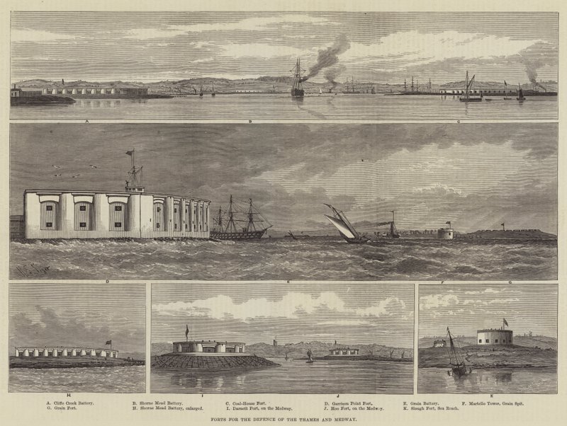 Pevnosti na obranu Temže a Medway od Henry Spernon Tozer