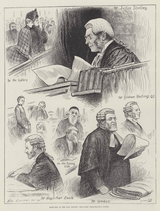 Náčrtky v soudních dvorech, soud lorda kancléře od Henry Stephen Ludlow