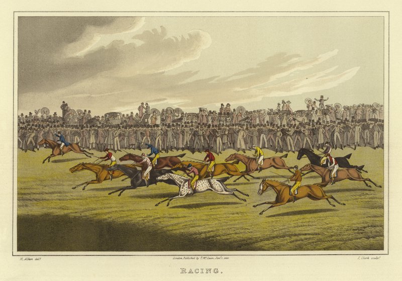 Závodění (chromolitho) od Henry Thomas Alken