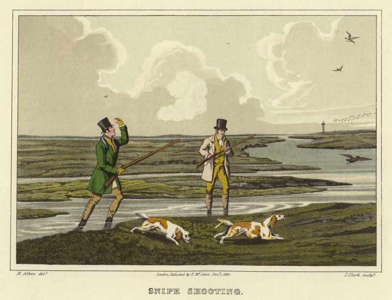 Snipe Střelba (chromolitho) od Henry Thomas Alken