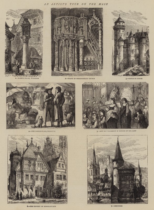 Prohlídka umělce na hlavní od Henry William Brewer