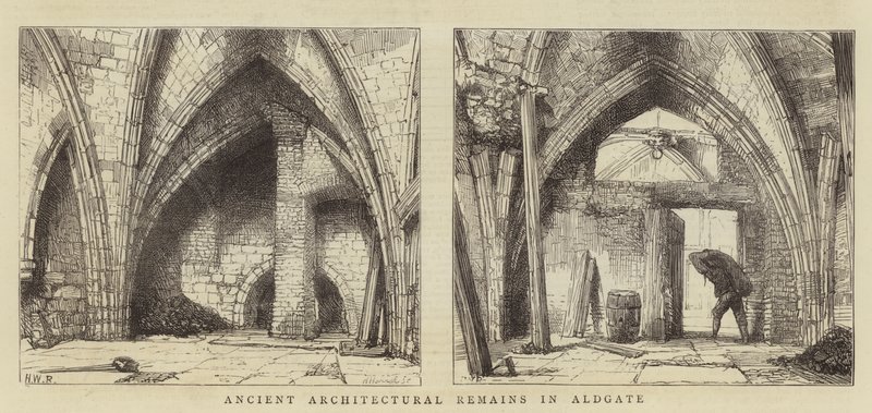Starobylé architektonické památky v Aldgate od Henry William Brewer