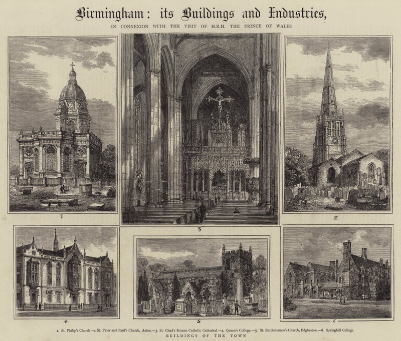 Birmingham, jeho budovy a průmysl od Henry William Brewer