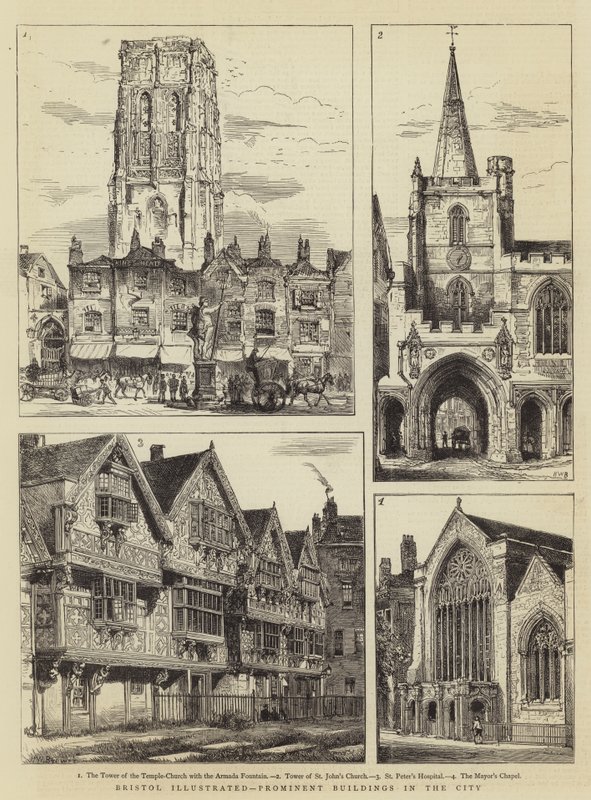 Bristol Illustrated, Významné budovy ve městě od Henry William Brewer