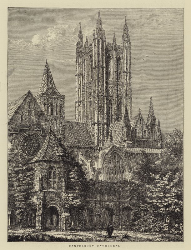 Canterburská katedrála od Henry William Brewer