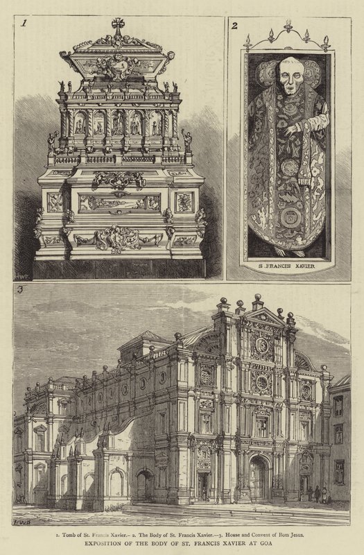 Expozice těla svatého Františka Xaverského v Goa od Henry William Brewer